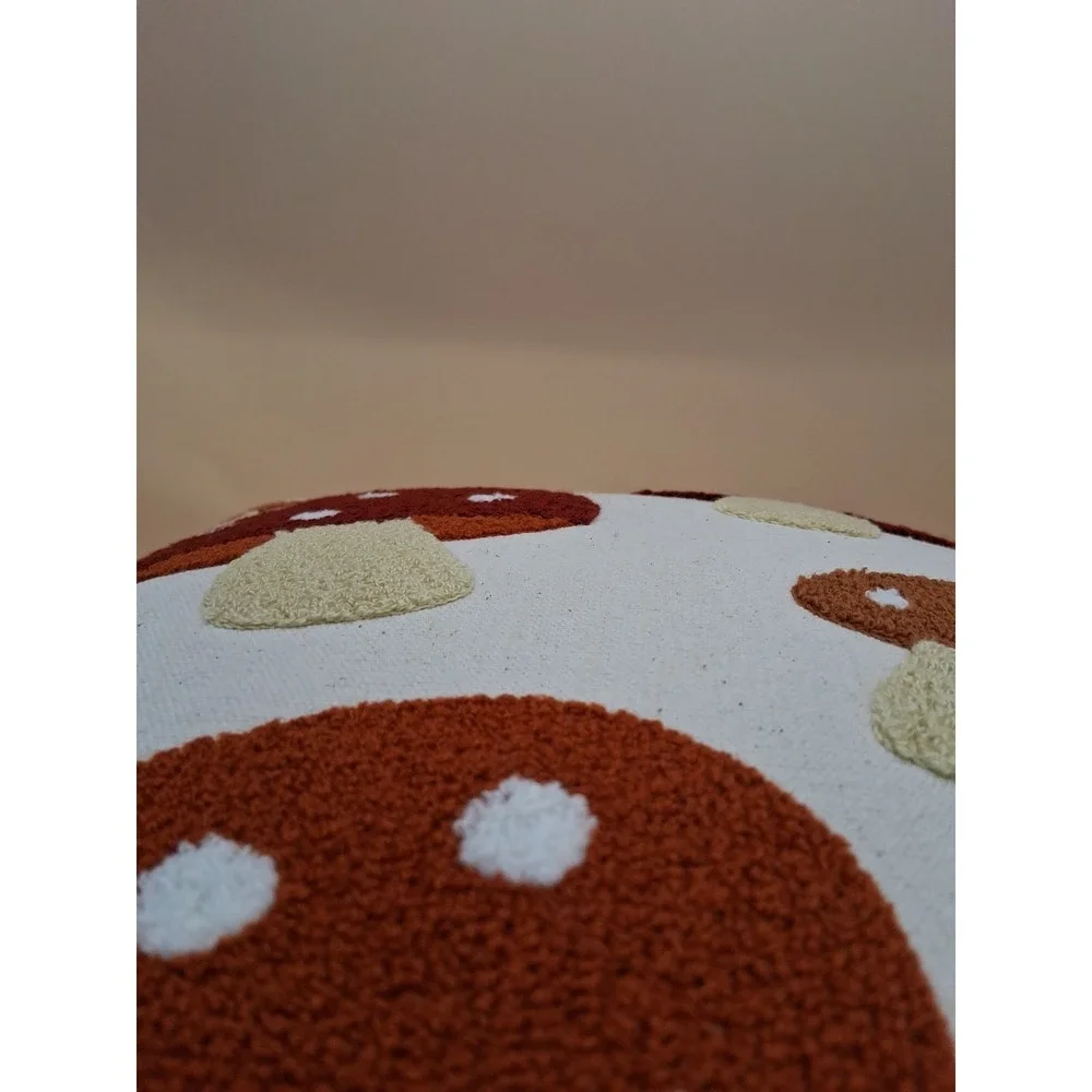 Textured Mushroom Pattern Throw Pillow by Ashland Fall Autumn Colors NWT